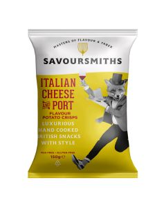 Savoursmiths - Italian Cheese & Wine Flavour Potato Crisps - 12 x 150g