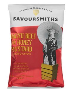 Savoursmiths - Vegan Wagyu Beef & Honey Mustard Flavour Potato Crisps - 24 x 40g