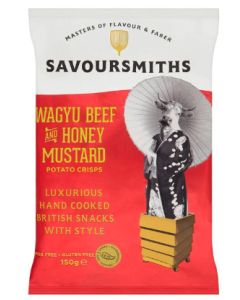 Savoursmiths - Vegan Wagyu Beef & Honey Mustard Flavour Potato Crisps - 12 x 150g