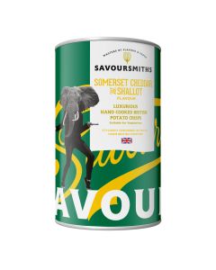 Savoursmiths - Somerset Cheddar & Shallot Flavour Potato Crisps in Tin - 12 x 100g