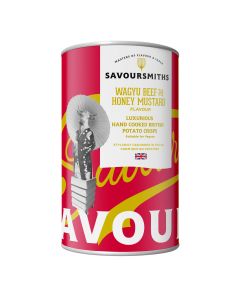 Savoursmiths - Vegan Wagyu Beef & Honey Mustard Flavour Potato Crisps in Tin - 12 x 100g
