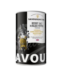 Savoursmiths - Desert Salt and Black Pepper Flavour Potato Crisps in Tin - 12 x 100g