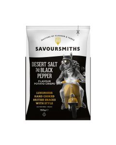 Savoursmiths - Desert Salt & Black Pepper Flavour Potato Crisps - 12 x 150g