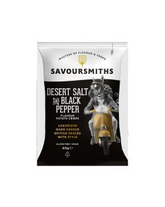 Savoursmiths - Desert Salt & Black Pepper Flavour Potato Crisps - 24 x 40g