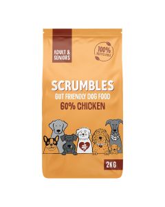 Scrumbles - Complete Dry Dog Food for Adult & Senior (Chicken) - 4 x 2kg