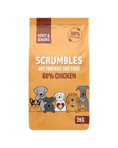 Scrumbles - Complete Dry Dog Food for Adult & Senior (Chicken) - 4 x 2kg