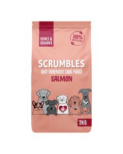 Scrumbles - Complete Dry Dog Food for Adult & Senior (Salmon) - 4 x 2kg