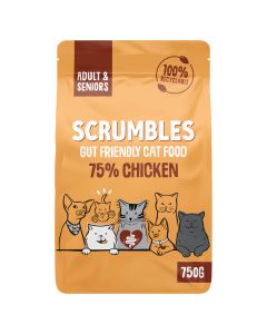 Scrumbles - Complete Dry Cat Food for Adult & Senior (Chicken) - 6 x 750g