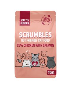 Scrumbles - Complete Dry Cat Food for Adult & Senior (Chicken with Salmon) - 6 x 750g