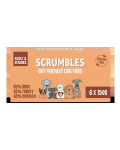 Scrumbles - Grain Free Wet Dog Food Meaty Multipack - 6 x 150g