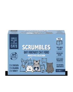 Scrumbles - Wet Cat Pate Classic Selection (2 x Chicken, 2 x Salmon, 2 x Turkey) - 1 x 480g