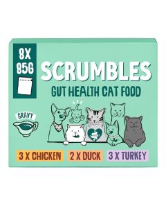 Scrumbles - Grain Free Wet Cat Gravy Recyclable Pouch Selection - 4 x 680g