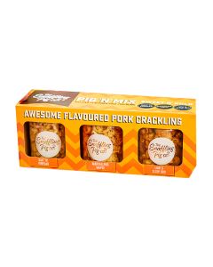 Snaffling Pig - PIG'N'MIX Sweet & Bold Flavoured Pork Crackling (3 x 90g) - 6 x 270g