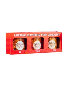 Snaffling Pig - PIG'N'MIX Piggin Hot Stuff Flavoured Pork Crackling (3 x 90g) - 6 x 270g