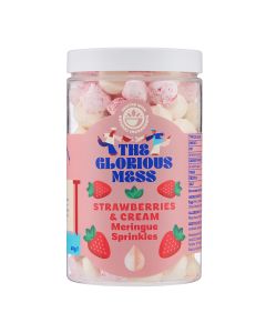 The Glorious Mess - Strawberries & Cream Meringue Sprinkles - 12 x 40g