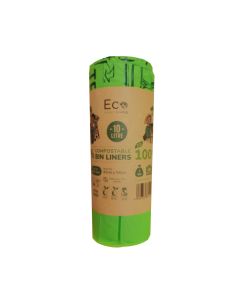Eco Green Living - Compostable 10L Bin Liners (18 Bags) - 20 x 150g