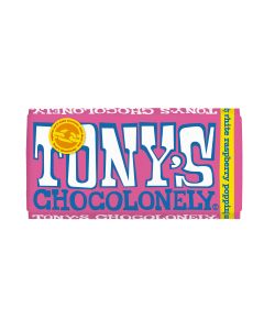 Tony's Chocolonely - White Chocolate Raspberry with Popping Candy - 15 x 180g