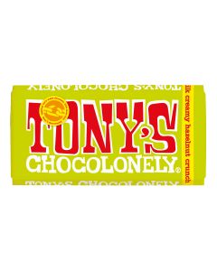 Tony's Chocolonely - Fairtrade Milk Creamy Hazelnut Crunch - 15 x 180g