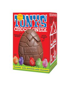 Tony's Chocolonely - Large Hollow Milk Chocolate Easter Egg with Individual Mini Eggs - 6 x 242g