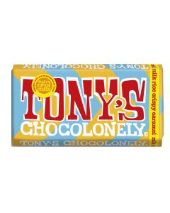 Tony's Chocolonely - Milk Chocolate Caramel Rice Crisp - 15 x 180g