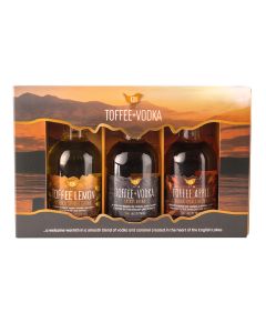 Kin Vodka - Trio Pack of Toffee Lemon Vodka, Toffee Vodka & Toffee Apple Vodka 20.3% ABV - 6 x 150ml