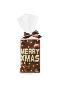 Chef du Chocolat - Milk Chocolate Merry Christmas Chocolate Bar - 8 x 150g