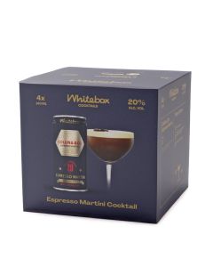 Whitebox Cocktails - Espresso Martini 4 Pack Cocktail Cans (4 x 140ml) - 6 x 560ml
