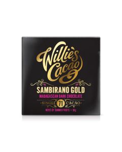 Willie's Cacao  - Sambirano Gold, Madagascan 71% Dark Chocolate,Summer Fruit Notes  - 12 x 50g