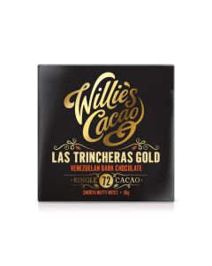 Willie's Cacao  - Las Trincheras Gold, Venezuelan 72% Dark Chocolate, Soft Nutty Notes  - 12 x 50g