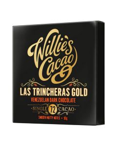 Willie's Cacao - Las Trincheras Gold, Venezuelan 72% Dark Chocolate, Soft Nutty Notes - 12 x 50g
