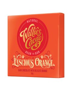 Willie's Cacao - Luscious Orange, Dark Chocolate with Orange - 12 x 50g