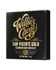 Willie's Cacao - San Vicente Gold, Colombian Dark Chocolate 95% - 12 x 40g