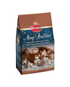 Wicklein - Mug Buddies Chocolate Brownie Style Soft Gingerbread Cookies with Cocoa Nibs - 12 x 175g