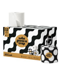 Who Gives A Crap - Extra Soft Bamboo Toilet Tissue 12 Mega Rolls - 4 x 1.892kg