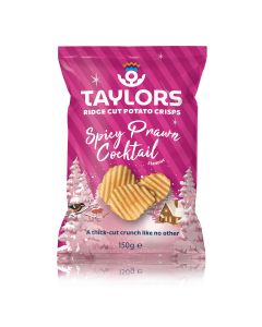 Taylors - Spicy Prawn Cocktail Ridge Cut Crisps - 8 x 150g