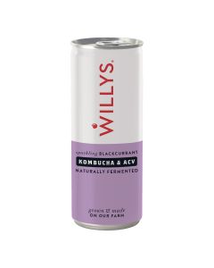 Willys ACV - Sparkling Blackcurrant, Kombucha & ACV Drink - 12 x 250ml