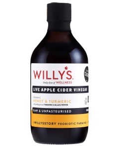 Willys ACV - Organic Apple Cider Vinegar with Turmeric & Eureka Lemon - 6 x 500ml
