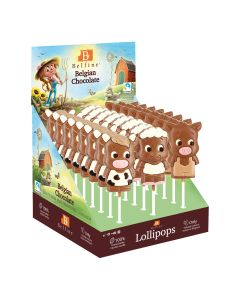Belfine - Fairtrade Farm Animal Lollipops - 24 x 25g