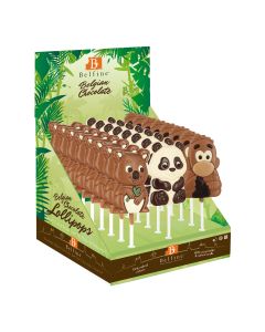 Belfine - Fairtrade Wild Animal Lollipops - 24 x 25g