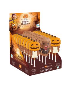Belfine - Pumpkin Penny & Vampire Viggo Chocolate Lollipops - 24 x 25g