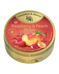 Cavendish & Harvey - Raspberry & Peach Filled Drops - 9 x 175g