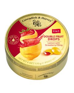 Cavendish & Harvey - Lemon & Strawberry Double Fruit Drops - 9 x 175g