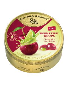 Cavendish & Harvey - Cherry & Lime Double Fruit Drops - 9 x 175g