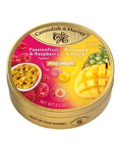 Cavendish & Harvey - Fusion Passionfruit & Raspberry and Pineapple & Mango Mini Drops - 11 x 130g