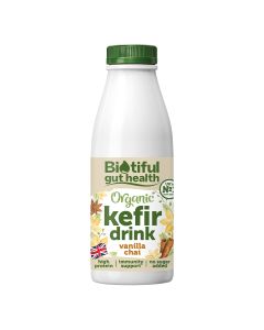 Biotiful Gut Health - Biotiful Organic Kefir Vanilla Chai 500ml - 6 x 150g (Min 14 DSL)