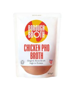 Borough Broth  - Organic Chicken Pho Broth  - 8 x 400g (Min 40 DSL)