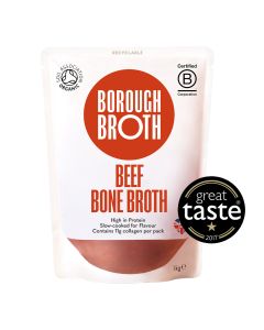 Borough Broth - Grass Fed Organic Beef Bone Broth - 5 x 1kg (Min 30 DSL)