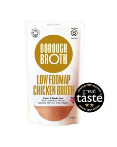 Borough Broth - Low FODMAP Organic Chicken Bone Broth - 10 x 324g (Min 30 DSL)