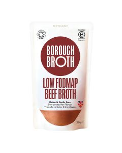 Borough Broth - Low FODMAP Organic Beef Bone Broth - 10 x 324g (Min 30 DSL)