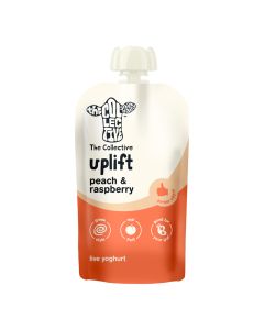The Collective - Uplift Peach & Raspberry Yoghurt Pouch - 6 x 130g (Min 12 DSL)